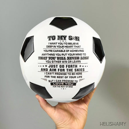 To my son - A very unique soccer ball with a special message